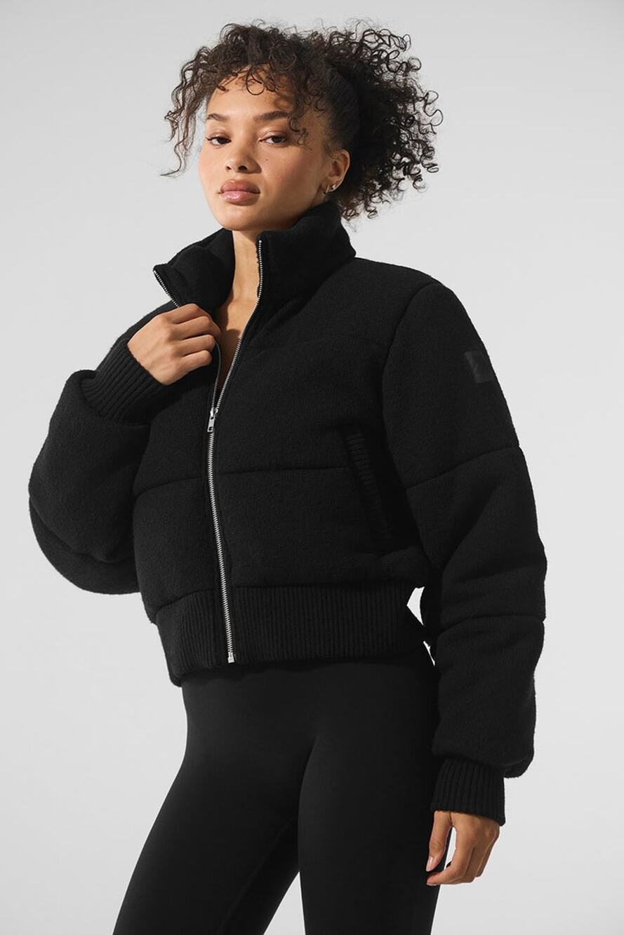 Alo Yoga Darling Sweater Puffer Black - XS